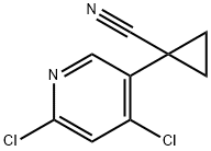 Cyclopropanecarbonitrile, 1-(4,6-dichloro-3-pyridinyl)- 化学構造式