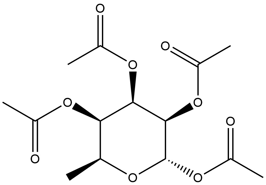 α-L-Talopyranose, 6-deoxy-, 1,2,3,4-tetraacetate Structure
