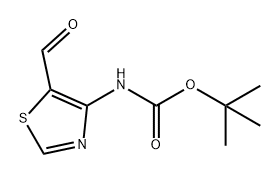 (5-甲酰基噻唑-4-基)氨基甲酸叔丁酯, 1433992-69-8, 结构式