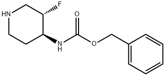 Phenylmethyl N-[(3S,4S)-3-fluoro-4-piperidinyl]carbamate Structure