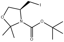 3-Oxazolidinecarboxylic acid, 4-(iodomethyl)-2,2-dimethyl-, 1,1-dimethylethyl ester, (4S)- Structure