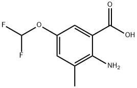 Benzoic acid, 2-amino-5-(difluoromethoxy)-3-methyl- Structure