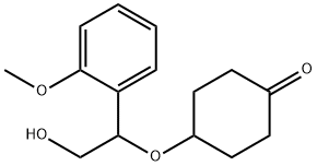 Cyclohexanone, 4-[2-hydroxy-1-(2-methoxyphenyl)ethoxy]- 化学構造式