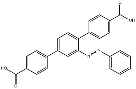 2'-(phenyldiazenyl)-[1,1':4',1"-terphenyl]-4,4"-dicarboxylic acid 化学構造式
