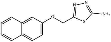 5-(2-ナフチルオキシメチル)-1,3,4-チアジアゾール-2-アミン 化学構造式