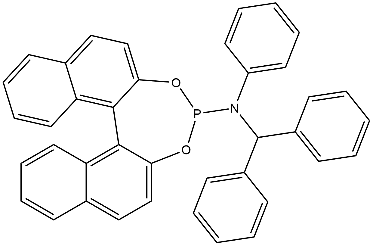 (11BS)-N-(ジフェニルメチル)-N-フェニルジナフト[2,1-D:1',2'-F][1,3,2]ジオキサホスフェピン-4-アミン 化学構造式