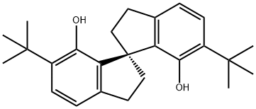 1,1'-Spirobi[1H-indene]-7,7'-diol, 6,6'-bis(1,1-dimethylethyl)-2,2',3,3'-tetrahydro-, (1R)- Structure