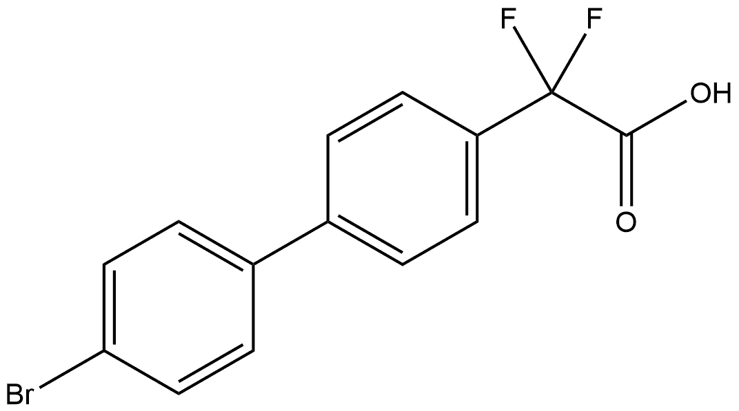 2-(4'-bromo-[1，1'-biphenyl]-4-yl)-2，2-difluoroacetic acid Struktur