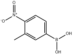 (3-甲基-4-硝基苯基)硼酸, 1436619-60-1, 结构式