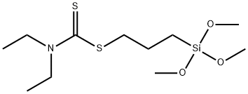 3-(Trimethoxysilyl)propyl diethylcarbamodithioate Struktur