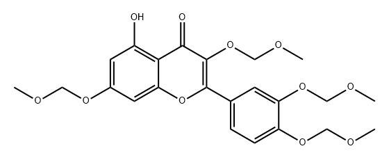 4H-1-Benzopyran-4-one, 2-[3,4-bis(methoxymethoxy)phenyl]-5-hydroxy-3,7-bis(methoxymethoxy)- Structure