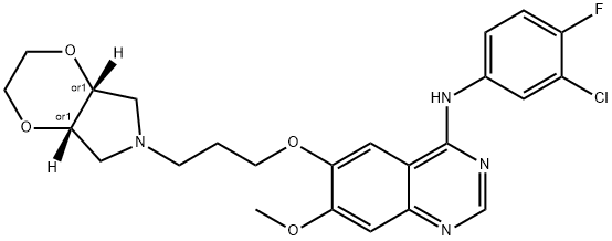 1438072-11-7 REL-N-(3-氯-4-氟苯基)-6-(3-((4AR,7AS)-六氢-6H-[1,4]二噁烷并[2,3-C]吡咯-6-基)丙氧基)-7-甲氧基喹唑啉-4-胺