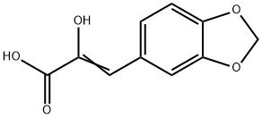 2-Propenoic acid, 3-(1,3-benzodioxol-5-yl)-2-hydroxy- 化学構造式