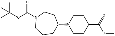(R)-tert-Butyl 4-(4-(methoxycarbonyl)piperidin-1-yl)azepane-1-carboxylate Structure