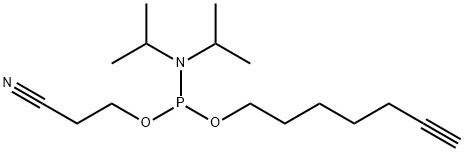 Phosphoramidous acid, N,N-bis(1-methylethyl)-, 2-cyanoethyl 6-heptyn-1-yl ester Structure
