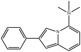 2-Phenyl-5-(trimethylsilyl)indolizine Structure