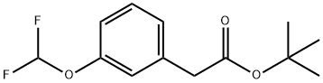 Benzeneacetic acid, 3-(difluoromethoxy)-, 1,1-dimethylethyl ester 结构式