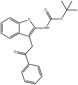 Carbamic acid, N-[3-(2-oxo-2-phenylethyl)benzo[b]thien-2-yl]-, 1,1-dimethylethyl ester