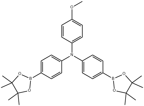 4-Methoxy-N,N-bis[4-(4,4,5,5-tetramethyl-1,3,2-dioxaborolan-2-yl)phenyl]benzenamine Struktur