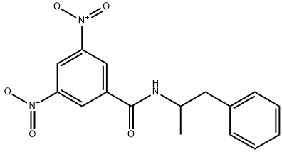 3,5-dinitro-N-(1-phenylpropan-2-yl)benzamide,14402-01-8,结构式