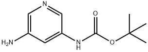 (5-氨基吡啶-3-基)氨基甲酸叔丁酯 结构式