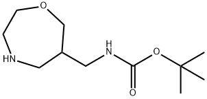 1,1-Dimethylethyl N-[(hexahydro-1,4-oxazepin-6-yl)methyl]carbamate 结构式