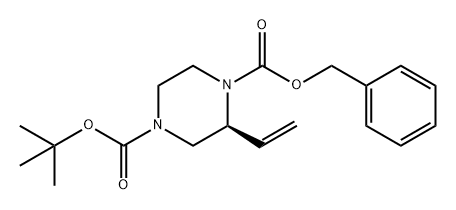 1,4-Piperazinedicarboxylic acid, 2-ethenyl-, 4-(1,1-dimethylethyl) 1-(phenylmethyl) ester, (2S)-|(S)-4-BOC-1-CBZ-2-乙烯基哌嗪