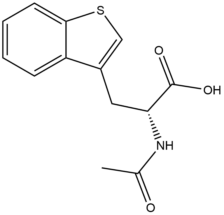 Benzo[b]thiophene-3-propanoic acid, α-(acetylamino)-, (αR)- Structure