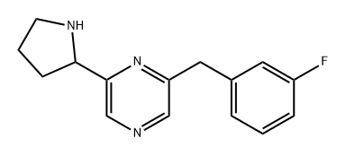 Pyrazine, 2-[(3-fluorophenyl)methyl]-6-(2-pyrrolidinyl)-|