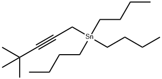 Stannane, tributyl(4,4-dimethyl-2-pentyn-1-yl)- Struktur