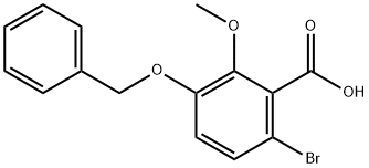 3-(苄氧基)-6-溴-2-甲氧基苯甲酸,1442686-53-4,结构式