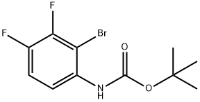 Carbamic acid, N-(2-bromo-3,4-difluorophenyl)-, 1,1-dimethylethyl ester Structure