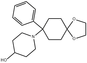 1-(8-Phenyl-1,4-dioxaspiro[4.5]decan-8-yl)piperidin-4-ol Struktur