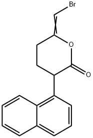 6-(Bromomethylene)-3-(naphthalen-1-yl)tetrahydro-2H-pyran-2-one 结构式