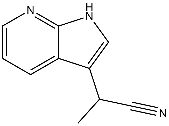 1H-Pyrrolo[2,3-b]pyridine-3-acetonitrile, α-methyl-,1443453-38-0,结构式