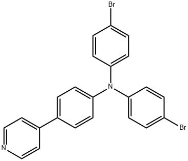 Benzenamine, N,N-bis(4-bromophenyl)-4-(4-pyridinyl)- Structure