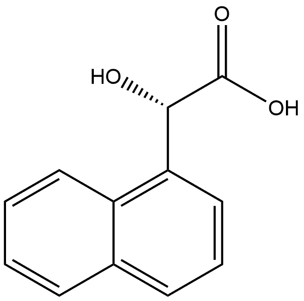 1-Naphthaleneacetic acid, α-hydroxy-, (αS)- 化学構造式