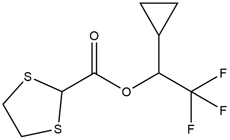 1-Cyclopropyl-2,2,2-trifluoro-ethyl 1,3-dithiolane-2-carboxylate Structure