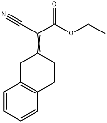 1-Cyano-2-(3,4-dihydronaphthalen-2(1H)-ylidene)ethyl acetate 化学構造式