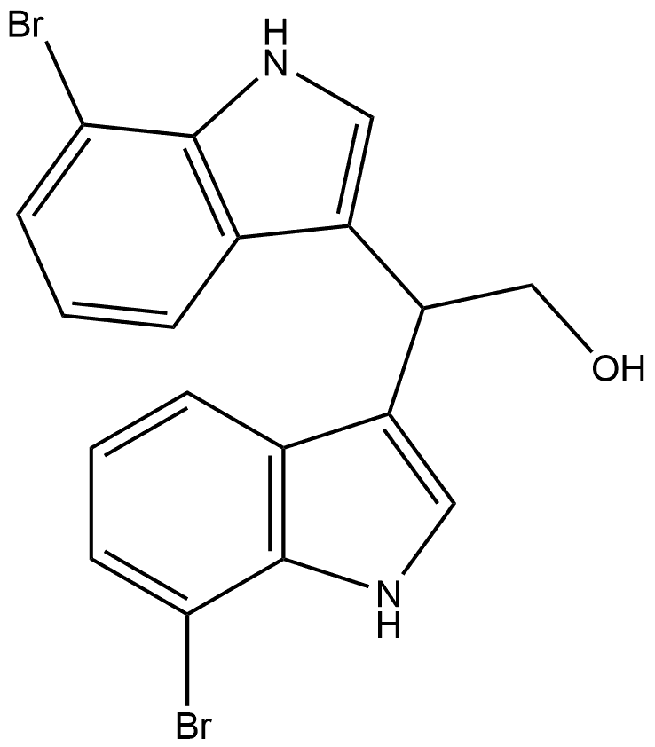 1H-Indole-3-ethanol, 7-bromo-β-(7-bromo-1H-indol-3-yl)- Struktur