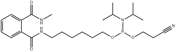 Phosphoramidous acid, N,N-bis(1-methylethyl)-, 2-cyanoethyl 6-[[2-[(methylamino)carbonyl]benzoyl]amino]hexyl ester,1445745-26-5,结构式