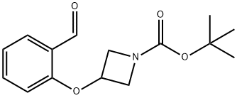 1-Azetidinecarboxylic acid, 3-(2-formylphenoxy)-, 1,1-dimethylethyl ester Struktur