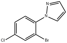 1H-Pyrazole, 1-(2-bromo-4-chlorophenyl)- 结构式
