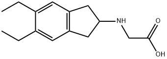 Glycine, N-(5,6-diethyl-2,3-dihydro-1H-inden-2-yl)- Struktur