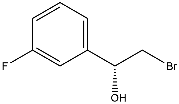 Benzenemethanol, α-(bromomethyl)-3-fluoro-, (αR)- Structure