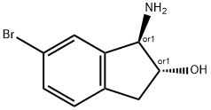 1H-Inden-2-ol, 1-amino-6-bromo-2,3-dihydro-, (1R,2R)-rel- 化学構造式