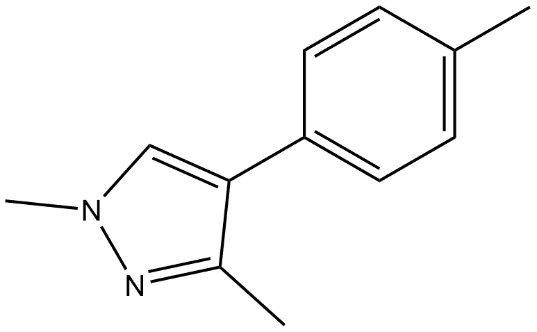 1,3-Dimethyl-4-(4-methylphenyl)-1H-pyrazole 结构式