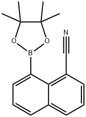 1-Naphthalenecarbonitrile, 8-(4,4,5,5-tetramethyl-1,3,2-dioxaborolan-2-yl)- Structure