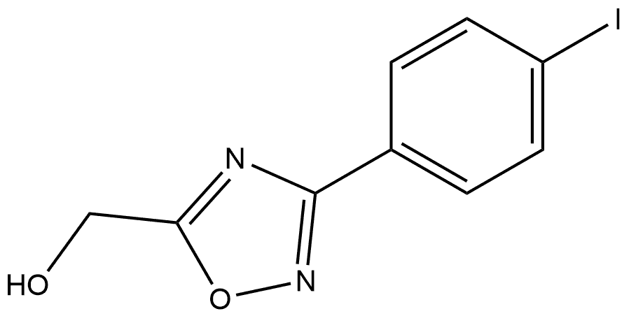 3-(4-Iodophenyl)-1,2,4-oxadiazol-5-yl]methanol Structure