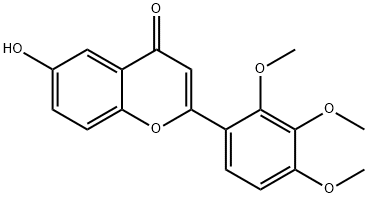 6-Hydroxy-2-(2,3,4-trimethoxyphenyl)-4H-chromen-4-one Struktur